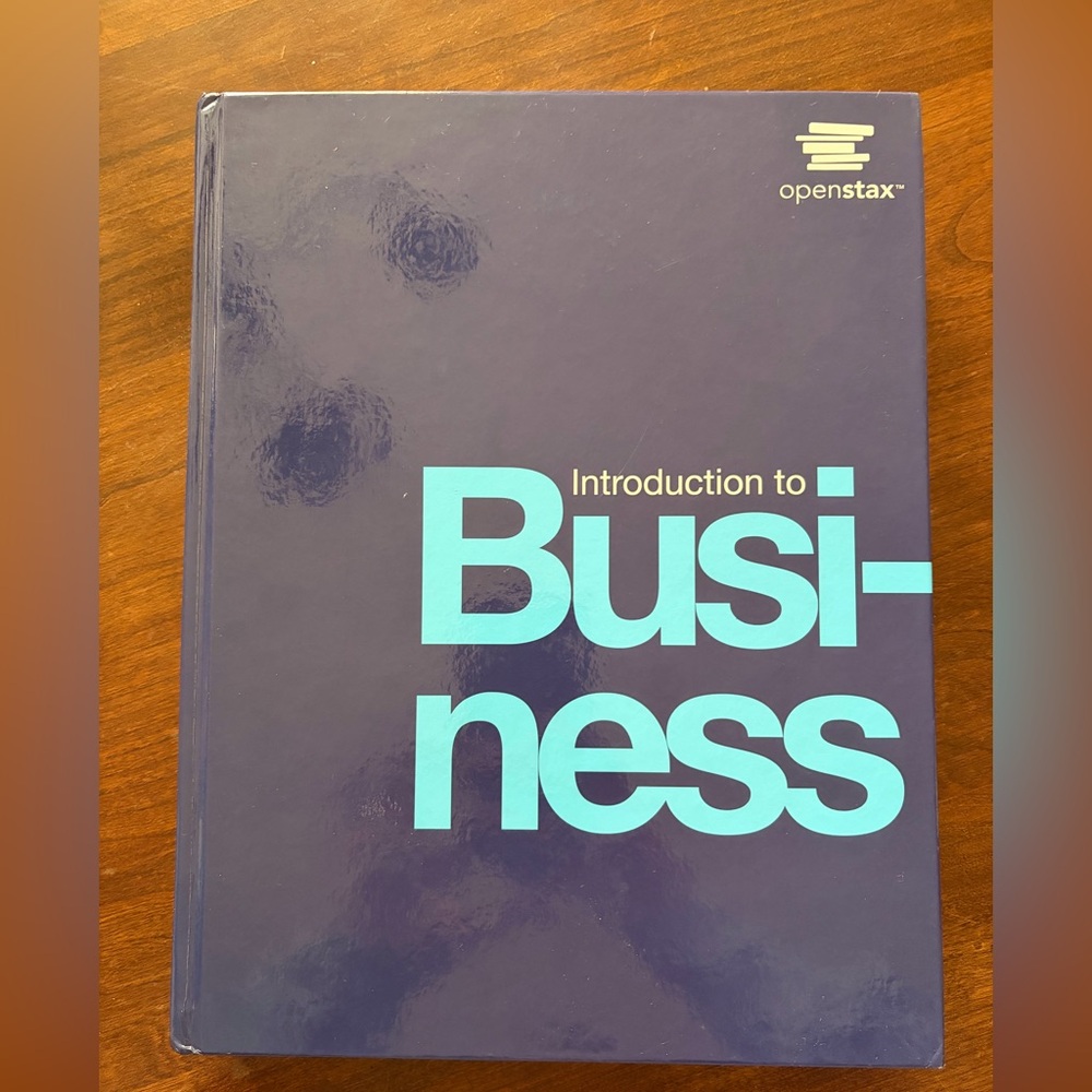 OpenStax Introduction to Business Textbook Hardback $43